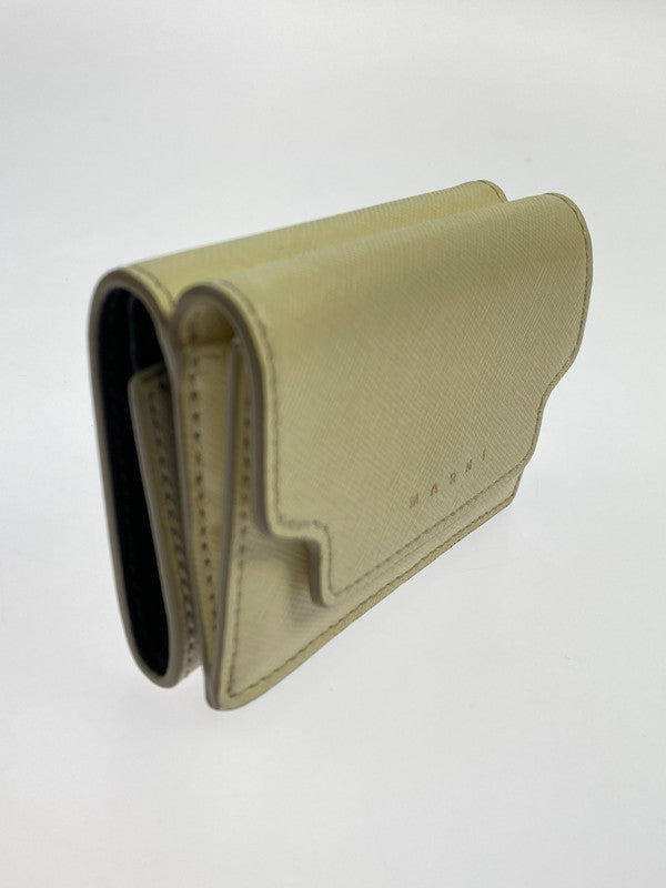 【中古品】【レディース】 MARNI マルニ TRUNK TRIFOLD WALLET PFMOW02U07 トランク トライフォールドウォレット 三つ折り財布 200-251129-kk-55-min カラー：TALC 万代Net店