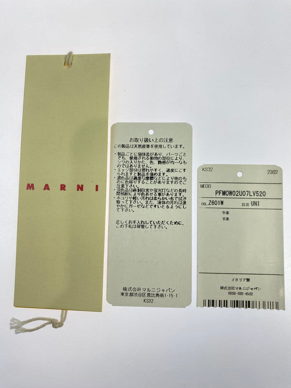 【中古品】【レディース】 MARNI マルニ TRUNK TRIFOLD WALLET PFMOW02U07 トランク トライフォールドウォレット 三つ折り財布 200-251129-kk-55-min カラー：TALC 万代Net店