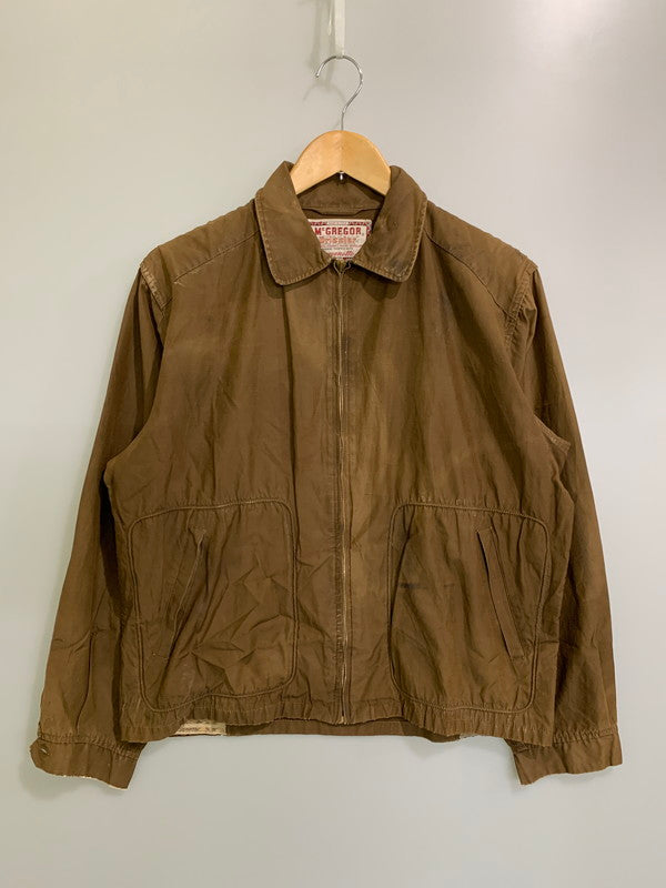【現状渡し品】【メンズ】 McGREGOR マックレガー 60's SWINGTOP BLOUSON VINTAGE 60年代 スイングトップ ブルゾン ライトアウター ワークジャケット ビンテージ 146-251201-kk-14-min サイズ：42 カラー：ブラウン 万代Net店