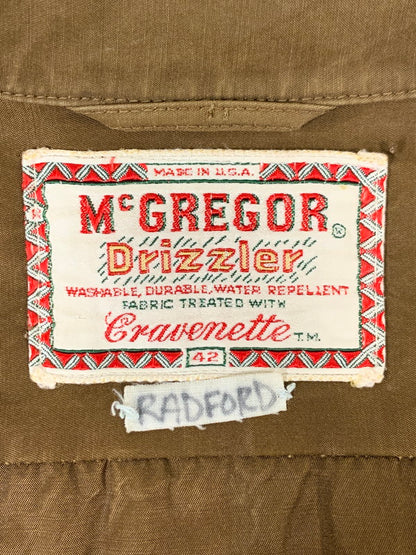 【現状渡し品】【メンズ】 McGREGOR マックレガー 60's SWINGTOP BLOUSON VINTAGE 60年代 スイングトップ ブルゾン ライトアウター ワークジャケット ビンテージ 146-251201-kk-14-min サイズ：42 カラー：ブラウン 万代Net店