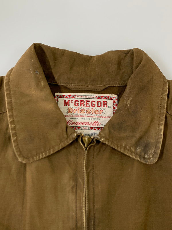 【現状渡し品】【メンズ】 McGREGOR マックレガー 60's SWINGTOP BLOUSON VINTAGE 60年代 スイングトップ ブルゾン ライトアウター ワークジャケット ビンテージ 146-251201-kk-14-min サイズ：42 カラー：ブラウン 万代Net店
