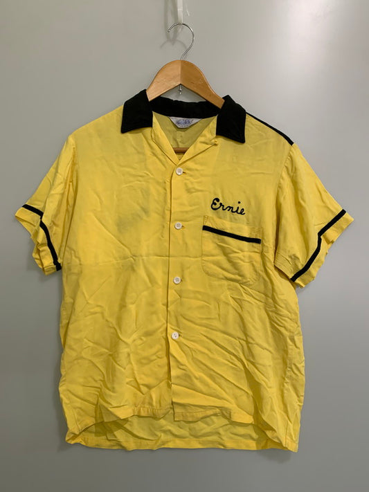 【現状渡し品】【メンズ】 The 300 ザ・スリーハンドレッド 60's S/S RAYON BOWLING SHIRT VINTAGE 60年代 ショートスリーブ レーヨン ボーリングシャツ 半袖 トップス ヴィンテージ 146-251201-kk-18-min サイズ：M カラー：イエロー 万代Net店