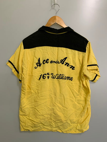 【現状渡し品】【メンズ】 The 300 ザ・スリーハンドレッド 60's S/S RAYON BOWLING SHIRT VINTAGE 60年代 ショートスリーブ レーヨン ボーリングシャツ 半袖 トップス ヴィンテージ 146-251201-kk-18-min サイズ：M カラー：イエロー 万代Net店