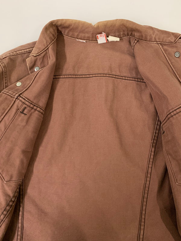 【現状渡し品】【メンズ】 Levi's リーバイス 70's TRUCKER JACKET VINTAGE 70年代トラッカージャケット ライトアウター ヴィンテージ 146-251201-kk-08-min サイズ：38 カラー：ブラウン 万代Net店