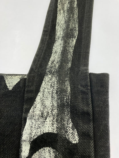 【中古品】【メンズ/レディース】 KAPITAL キャピタル 14OZ SKELETON RIBCAGE SHOULDER BAG スケルトン リブケージ ショルダーバッグ デニム トートバッグ 188-251130-em-20-min カラー：インディゴブラック 万代Net店