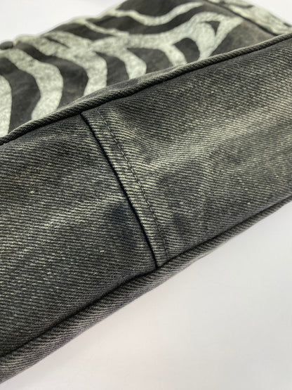 【中古品】【メンズ/レディース】 KAPITAL キャピタル 14OZ SKELETON RIBCAGE SHOULDER BAG スケルトン リブケージ ショルダーバッグ デニム トートバッグ 188-251130-em-20-min カラー：インディゴブラック 万代Net店