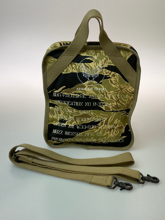 【中古美品】【メンズ/レディース】 Buzz Rickson's バズリクソンズ SUIT-PNEUMATIC ANTI-G TYPE G-3A TIGER CAMOUFLAGE BAG BR02878 タイガー カモフラ バッグ 188-251204-jt-14-min カラー：オリーブ/ブラック 万代Net店