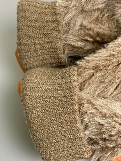 【現状渡し品】【メンズ】 OUTERWEAR WHITE STAG アウターウェア・ホワイトスタッグ フェイクファー ブルゾン 26654 60S 70S ヴィンテージ ジップアップ ジャケット メンズ アウター 146-251208-em-11-min サイズ：10 カラー：ベージュ 万代Net店