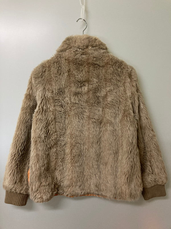 【現状渡し品】【メンズ】 OUTERWEAR WHITE STAG アウターウェア・ホワイトスタッグ フェイクファー ブルゾン 26654 60S 70S ヴィンテージ ジップアップ ジャケット メンズ アウター 146-251208-em-11-min サイズ：10 カラー：ベージュ 万代Net店