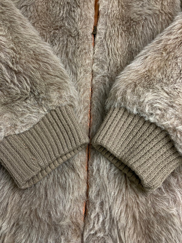 【現状渡し品】【メンズ】 OUTERWEAR WHITE STAG アウターウェア・ホワイトスタッグ フェイクファー ブルゾン 26654 60S 70S ヴィンテージ ジップアップ ジャケット メンズ アウター 146-251208-em-11-min サイズ：10 カラー：ベージュ 万代Net店