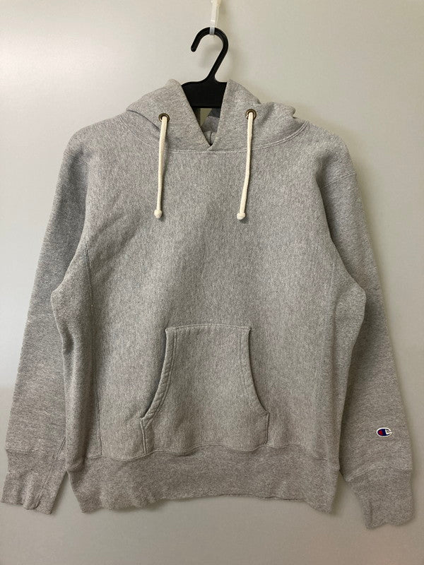 【中古品】【メンズ】 Champion チャンピオン REVERSE WEAVE リバースウィーブ HOODED SWEAT 単色赤タグ 復刻 フーデッド スウェット パーカー メンズ トップス プルオーバー 148-251208-em-19-min サイズ：L カラー：グレー 万代Net店