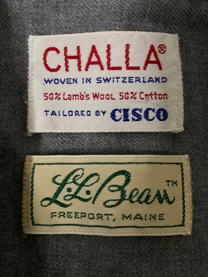 【中古品】【メンズ】 CHALLA L.L.BEAN チャラ エルエルビーン 60S 筆記体 白タグ SS SHIRT 60年代 メンズ ヴィンテージ 半袖 144-260702-hu-38-min カラー：グレー系 万代Net店