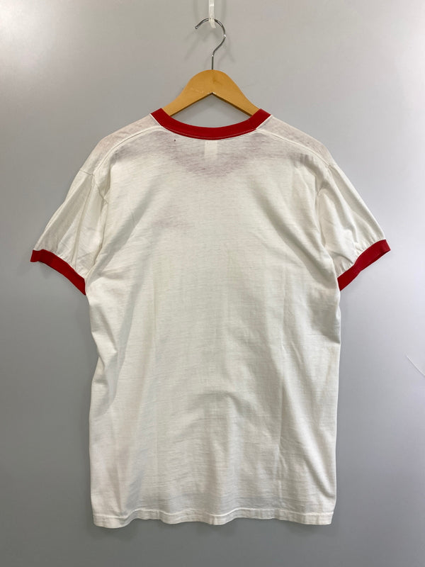 【現状渡し品】【メンズ】 PACIFIC ATHLETIC パシフィック アスレチック COMPANY USA製 BASKETBALL RINGER S/S TEE バスケットボール リンガー ショートスリーブ 半袖Tシャツ メンズ 146-260717-em-38-min サイズ：L カラー：ホワイト/レッド 万代Net店