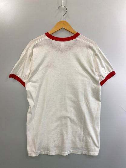 【現状渡し品】【メンズ】 PACIFIC ATHLETIC パシフィック アスレチック COMPANY USA製 BASKETBALL RINGER S/S TEE バスケットボール リンガー ショートスリーブ 半袖Tシャツ メンズ 146-260717-em-38-min サイズ：L カラー：ホワイト/レッド 万代Net店