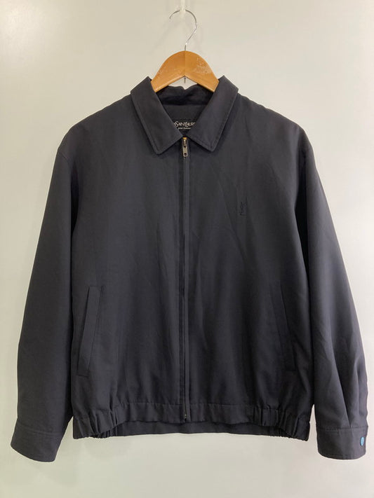 【中古品】【メンズ】 YVES SAINT LAURENT POUR HOMME イブサンローラン NYLON JACKET 90S ナイロン ジャケット 90年代 ヴィンテージ フルジップ メンズ ライト アウター 146-251130-em-31-min サイズ：95 カラー：ダークグレー系 万代Net店