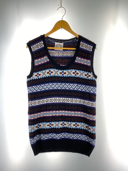 【中古品】【メンズ】 FAIR ISLE KNIT ジャミーソンズ スコットランド製 フェアアイルニットベスト トップス 146-260109-yn-24-min サイズ：L カラー：マルチカラー 万代Net店