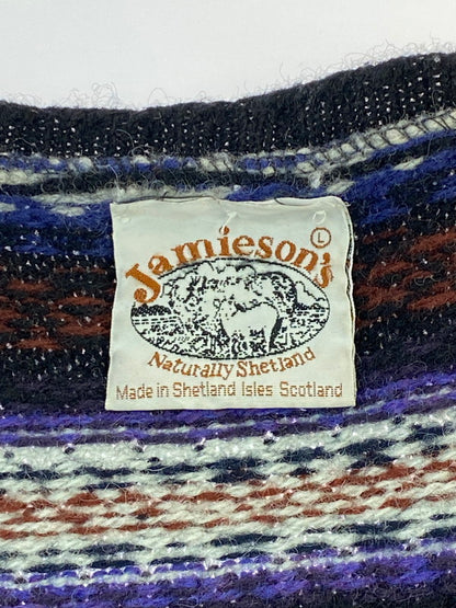 【中古品】【メンズ】 FAIR ISLE KNIT ジャミーソンズ スコットランド製 フェアアイルニットベスト トップス 146-260109-yn-24-min サイズ：L カラー：マルチカラー 万代Net店