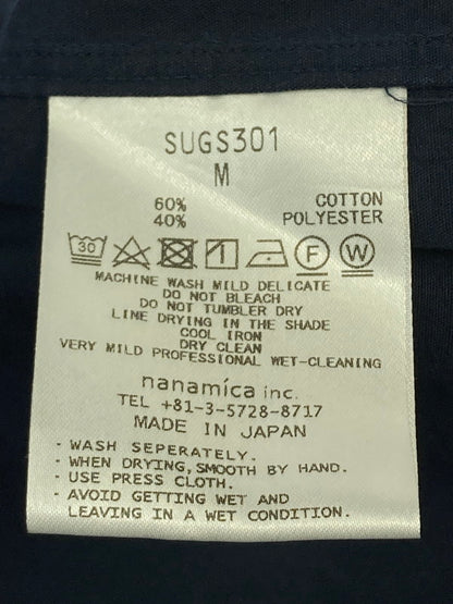 【中古品】【メンズ】 nanamica ナナミカ REGULAR COLLAR WIND H S SHIRT SUGS301 レギュラーカラー ワイド シャツ 半袖 メンズ トップス 140-251130-em-22-min サイズ：Ｍ カラー：ネイビー 万代Net店