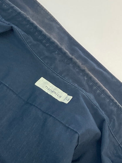 【中古品】【メンズ】 nanamica ナナミカ REGULAR COLLAR WIND H S SHIRT SUGS301 レギュラーカラー ワイド シャツ 半袖 メンズ トップス 140-251130-em-22-min サイズ：Ｍ カラー：ネイビー 万代Net店