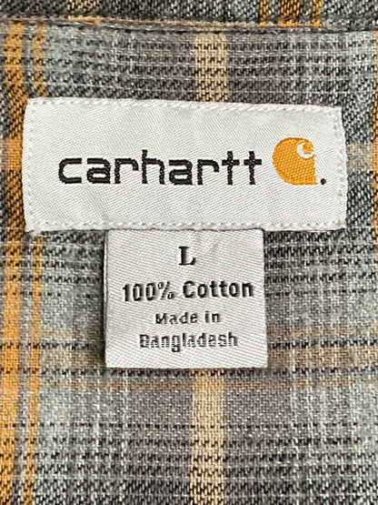 【中古品】【メンズ】 Carhartt カーハート WORK SHIRT ワークシャツ メンズ トップス 長袖 146-251208-em-09-min サイズ：L カラー：ブラック 万代Net店