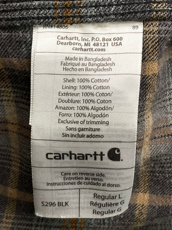 【中古品】【メンズ】 Carhartt カーハート WORK SHIRT ワークシャツ メンズ トップス 長袖 146-251208-em-09-min サイズ：L カラー：ブラック 万代Net店