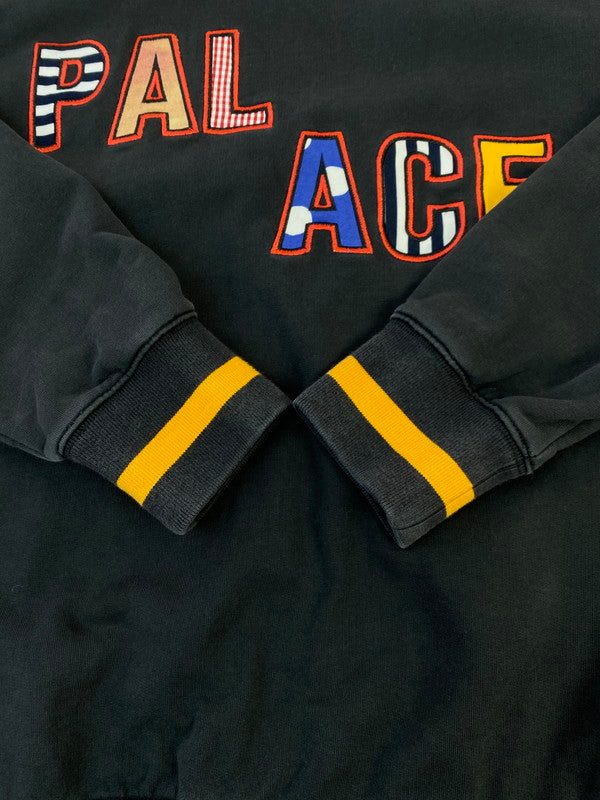【中古品】【メンズ】 PALACE パレス PAL PAL CREW LOGO SWEATSHIRT パルパルクルー 刺繍ロゴ スウェット シャツ 長袖 メンズ 142-251205-em-18-min サイズ：M カラー：ブラック 万代Net店