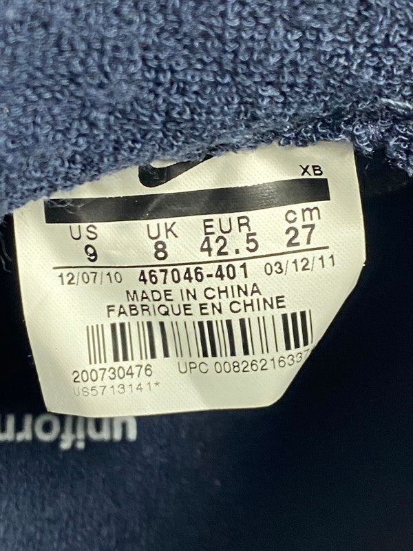 【中古美品】【メンズ】 NIKE ナイキ × uniform experiment ユニフォームエクスペリメント 別注 コラボ AIR ZOOM ALL COURT MID PREM 467046-401 エアズーム オールコート ミッド プレミアム スニーカー 靴 160-251129-kk-12-min カラー：DARK OBSIDIAN/DARK OBSIDIAN-WHT 万代Net店