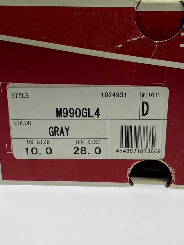 【中古品】【メンズ】 NEW BALANCE ニューバランス 990V4 M990GL4 MADE IN USA ローカット スニーカー 靴 162-251203-kk-09-min カラー：GRAY 万代Net店