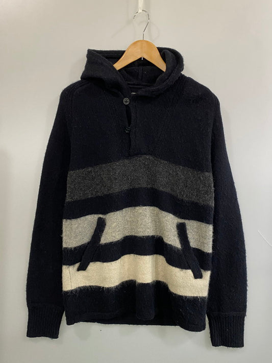 【中古品】【メンズ】 SCHOTT BROS ショット ブロス WOOL KNIT ウールニット メンズ セータートップス 145-260704-hu-49-min サイズ：L カラー：ブラック/グレー/ホワイト 万代Net店