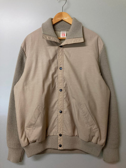 【中古品】【メンズ】 ST.MICHAEL セントマイケル 70-80S KNIT DOCKING JACKET 70-80年代 ニット ドッキング ジャケット メンズ アウター 146-251208-em-22-min サイズ：M カラー：ベージュ 万代Net店
