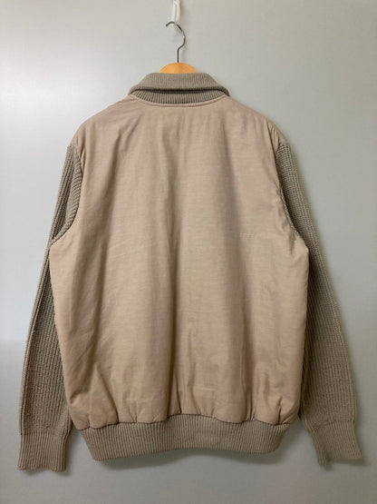 【中古品】【メンズ】 ST.MICHAEL セントマイケル 70-80S KNIT DOCKING JACKET 70-80年代 ニット ドッキング ジャケット メンズ アウター 146-251208-em-22-min サイズ：M カラー：ベージュ 万代Net店