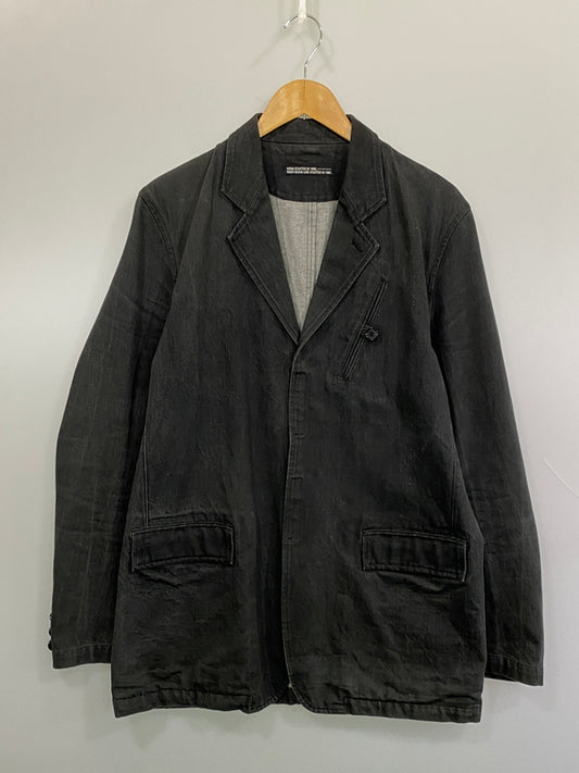 【中古品】【メンズ】 VIRUS ヴァイラス DENIM JACKET デニムジャケット テーラードジャケット 146-260813-ta-08-min サイズ：46 カラー：ブラック系 万代Net店
