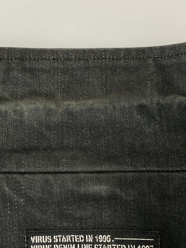 【中古品】【メンズ】 VIRUS ヴァイラス DENIM JACKET デニムジャケット テーラードジャケット 146-260813-ta-08-min サイズ：46 カラー：ブラック系 万代Net店