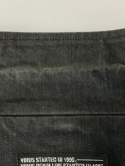 【中古品】【メンズ】 VIRUS ヴァイラス DENIM JACKET デニムジャケット テーラードジャケット 146-260813-ta-08-min サイズ：46 カラー：ブラック系 万代Net店
