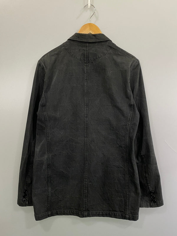 【中古品】【メンズ】 VIRUS ヴァイラス DENIM JACKET デニムジャケット テーラードジャケット 146-260813-ta-08-min サイズ：46 カラー：ブラック系 万代Net店