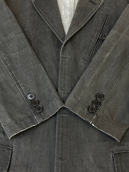 【中古品】【メンズ】 VIRUS ヴァイラス DENIM JACKET デニムジャケット テーラードジャケット 146-260813-ta-08-min サイズ：46 カラー：ブラック系 万代Net店