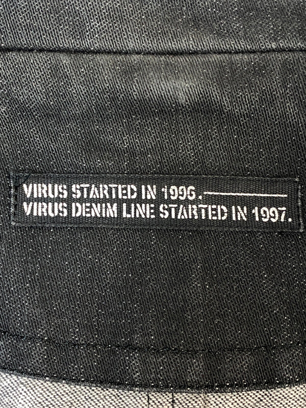 【中古品】【メンズ】 VIRUS ヴァイラス DENIM JACKET デニムジャケット テーラードジャケット 146-260813-ta-08-min サイズ：46 カラー：ブラック系 万代Net店