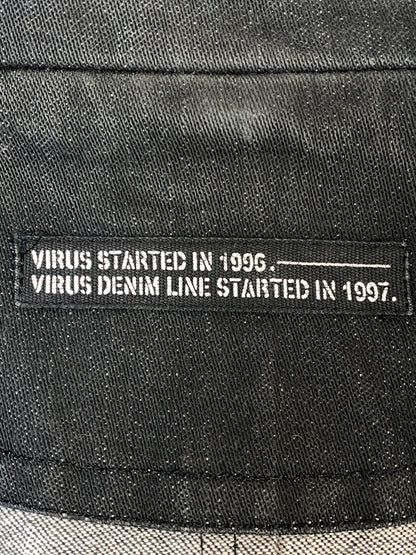 【中古品】【メンズ】 VIRUS ヴァイラス DENIM JACKET デニムジャケット テーラードジャケット 146-260813-ta-08-min サイズ：46 カラー：ブラック系 万代Net店
