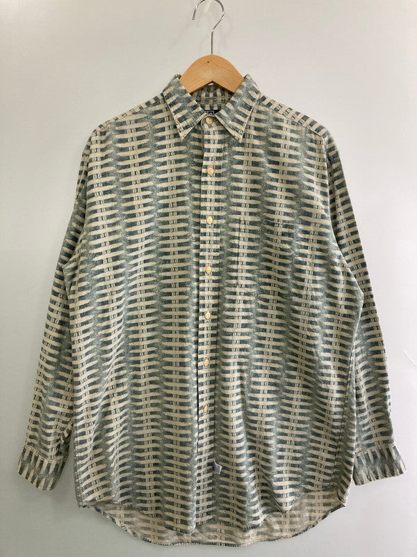 【中古品】【メンズ】 Polo by Ralph Lauren ポロバイラルフローレン 90's L/S SHIRT 90年代 総柄 ロングスリーブシャツ 長袖 トップス 146-251201-kk-53-min サイズ：S カラー：グリーン系 万代Net店