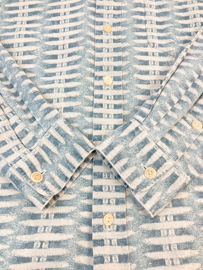 【中古品】【メンズ】 Polo by Ralph Lauren ポロバイラルフローレン 90's L/S SHIRT 90年代 総柄 ロングスリーブシャツ 長袖 トップス 146-251201-kk-53-min サイズ：S カラー：グリーン系 万代Net店