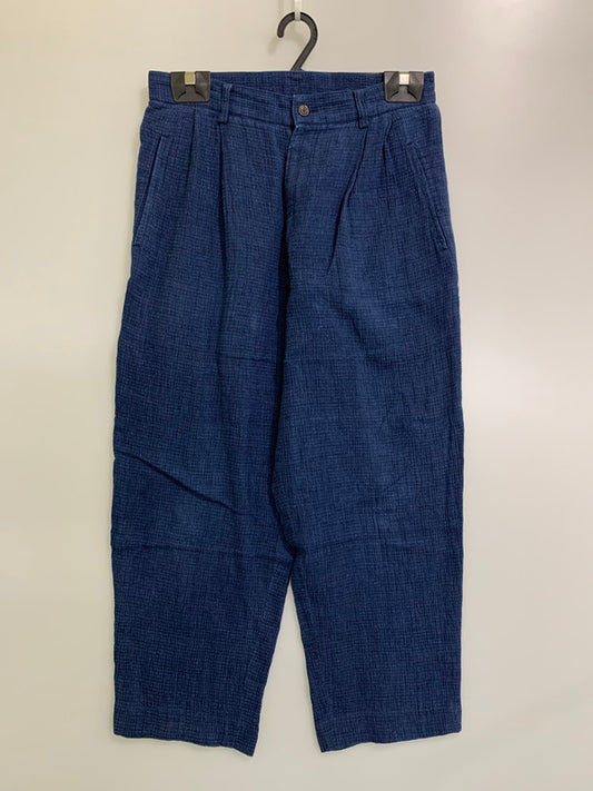 【中古品】【メンズ】 ISSEY MIYAKE イッセイミヤケ PLEATED NUMB WORK PANTS ME21-FF009 プレーテッド ナンブ ワークパンツ ボトムス 151-251203-kk-34-min サイズ：M カラー：ブルー 万代Net店