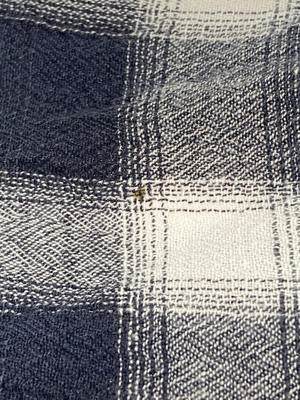 【中古品】【メンズ】 ISSEY MIYAKE イッセイミヤケ 80's OMBRE CHECK PULLOVER S/S SHIRT VINTAGE 80年代 オンブレチェック プルオーバー ショートスリーブシャツ 半袖 トップス ヴィンテージ 140-251201-kk-45-min サイズ：M カラー：ネイビー 万代Net店