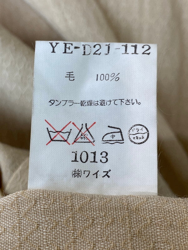 【中古品】【レディース】 Y's ワイズ WOOL LONG SHIRT ウール ロング シャツ トップス 170-251204-jt-39-min カラー：ベージュ 万代Net店