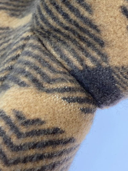 【中古品】【メンズ】 COMME DES GARCONS HOMME PLUS コムデギャルソンオムプリュス THE TREE OF YOUTH期 WOOL CHECK COAT PL-J092 ウール チェック コート メンズ アウター ジャケット 140-251130-em-41-min サイズ：XS カラー：ブラウン 万代Net店