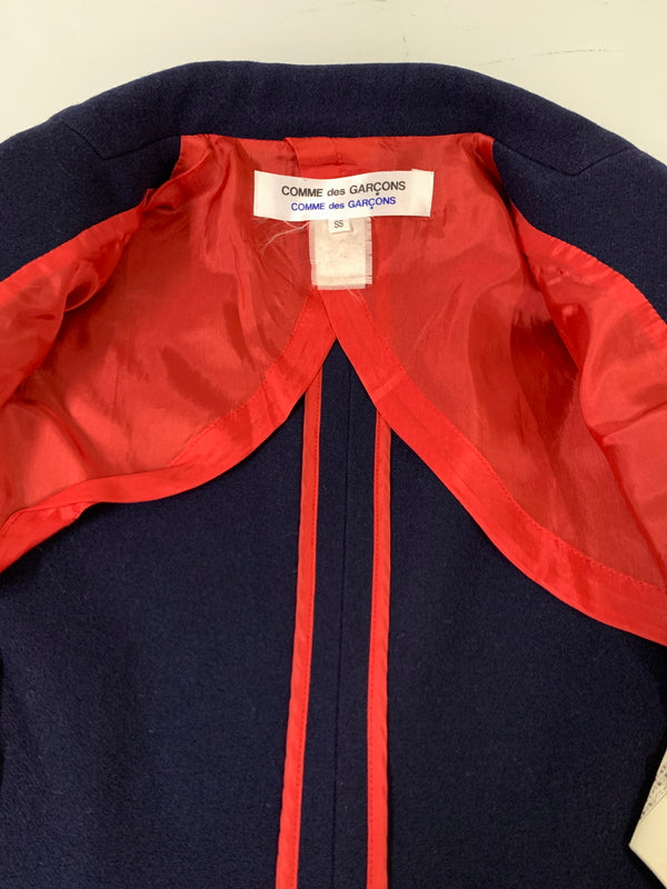 【中古品】【レディース】 COMME DES GARCONS COMME DES GARCONS コムデギャルソン コムデギャルソン 3B TAILORED JACKET W11J019 170-260922-hu-60-min サイズ：SS カラー：ネイビー 万代Net店