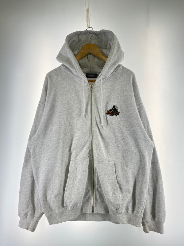 【中古品】【メンズ】 XLARGE エクストララージ 7STORE ADDRESS ZIP HOODED SWEAT 101224012035 ジップ フーディー スウェット メンズ トップス フルジップ パーカー 142-251205-em-26-min サイズ：XL カラー：ライトグレー 万代Net店