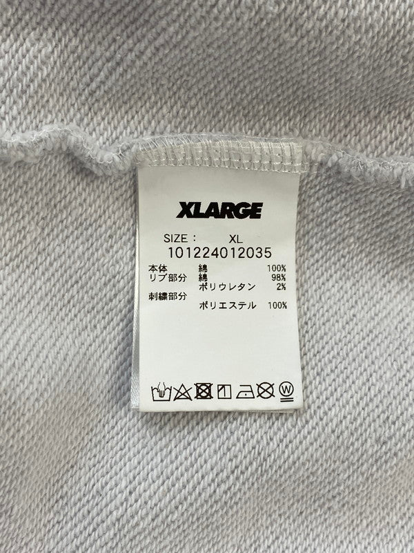【中古品】【メンズ】 XLARGE エクストララージ 7STORE ADDRESS ZIP HOODED SWEAT 101224012035 ジップ フーディー スウェット メンズ トップス フルジップ パーカー 142-251205-em-26-min サイズ：XL カラー：ライトグレー 万代Net店