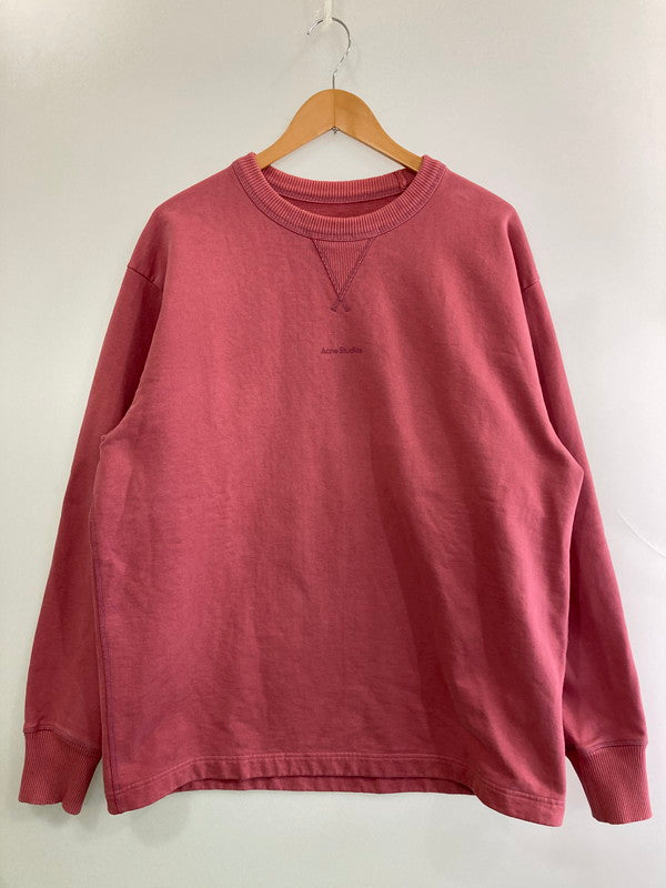 【中古品】【メンズ】 ACNE STUDIOS アクネストゥディオズ CREWNECK SWEATSHIRT FN-MN-SWEA000260 クルーネックスウェットシャツ トップス トレーナー 141-251201-kk-49-min サイズ：M カラー：ピンク 万代Net店