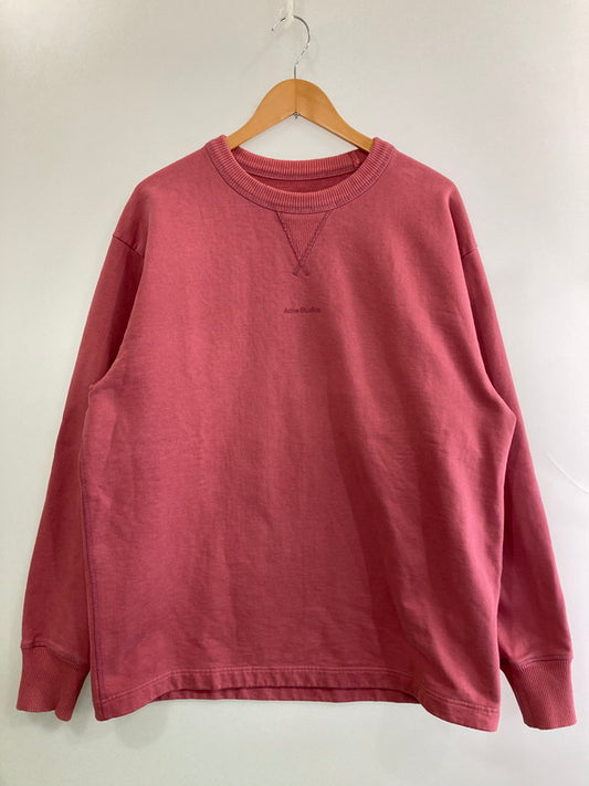【中古品】【メンズ】 ACNE STUDIOS アクネストゥディオズ CREWNECK SWEATSHIRT FN-MN-SWEA000260 クルーネックスウェットシャツ トップス トレーナー 141-251201-kk-49-min サイズ：M カラー：ピンク 万代Net店