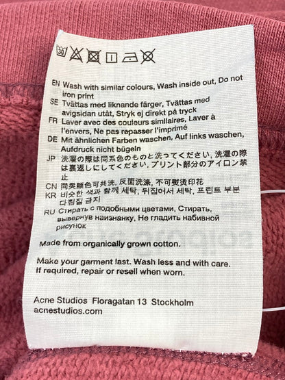 【中古品】【メンズ】 ACNE STUDIOS アクネストゥディオズ CREWNECK SWEATSHIRT FN-MN-SWEA000260 クルーネックスウェットシャツ トップス トレーナー 141-251201-kk-49-min サイズ：M カラー：ピンク 万代Net店